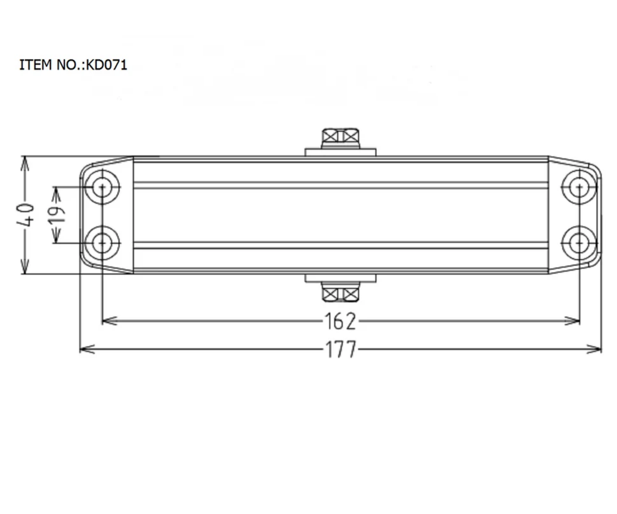 KD-071F dørlukker med saksarm (40-60 kg)