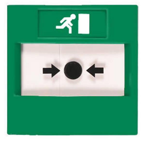 470/680 ohm reset brandmelder / inbouw / opbouw / groen rp-gd2-01