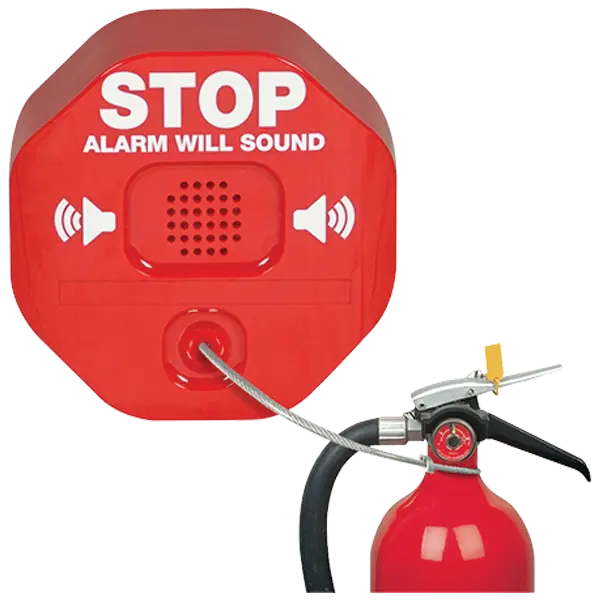 Anti diefstal alarm voor brandblussers