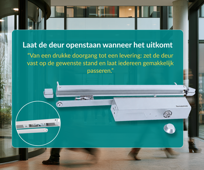 Dorrenhaus D-3036-H-HO doorcloser with slide arm and hold-open function (40-150 kg)