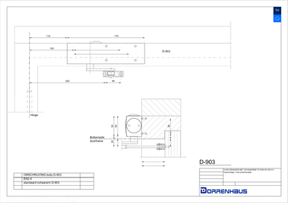 D-903 Dorrenhaus door closer (20-60KG)