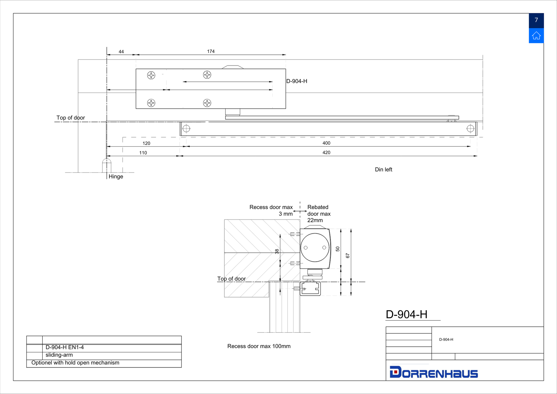 D-904-H-Dorrenhaus-doorcloser with sliding-arm