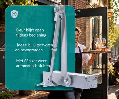 Dorrenhaus D-2025-HO deurdranger met schaararm en openhoudfunctie (40-100 kg)