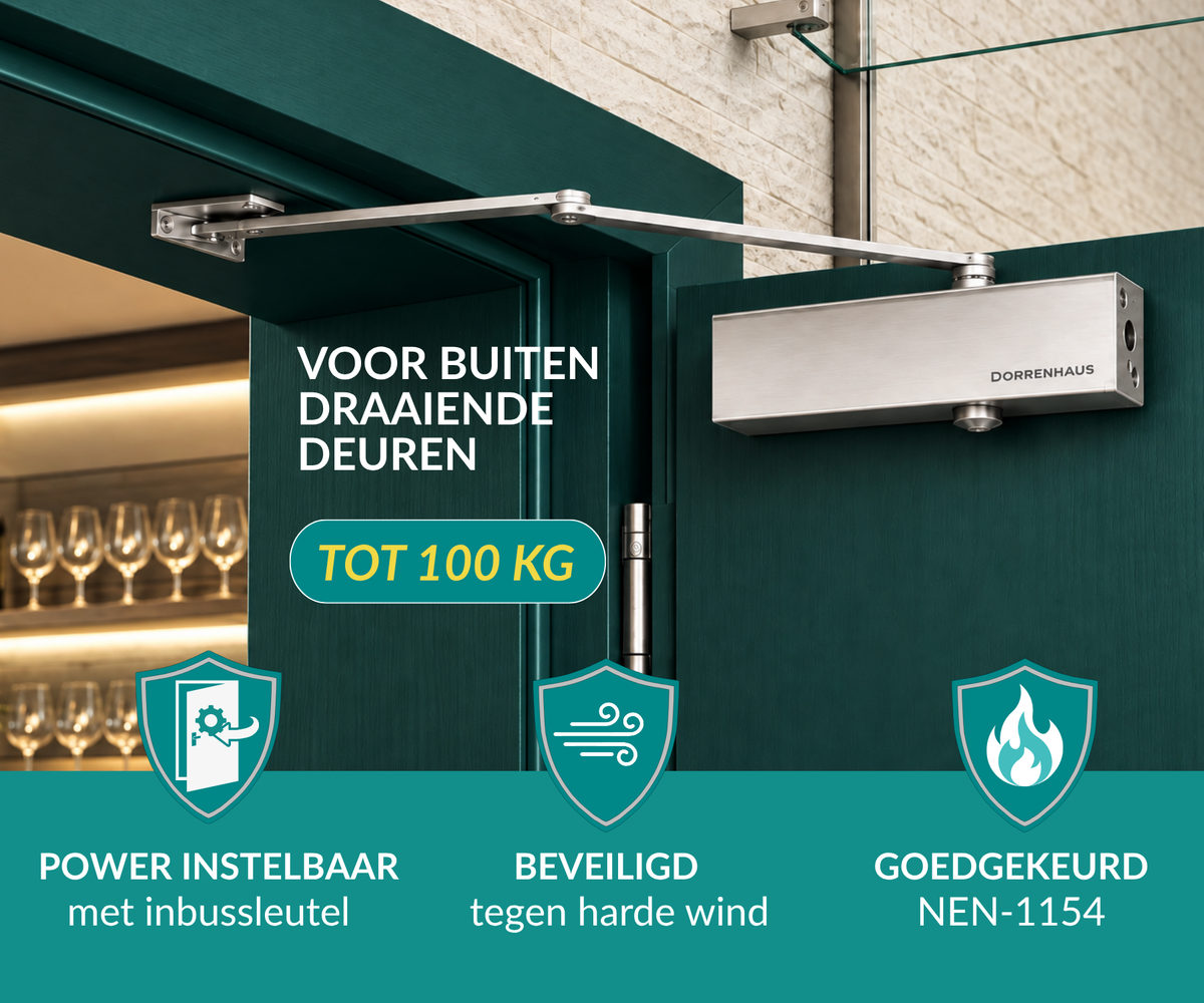 Dorrenhaus D-2025-PA deurdranger voor parallelmontage (40-100 kg)