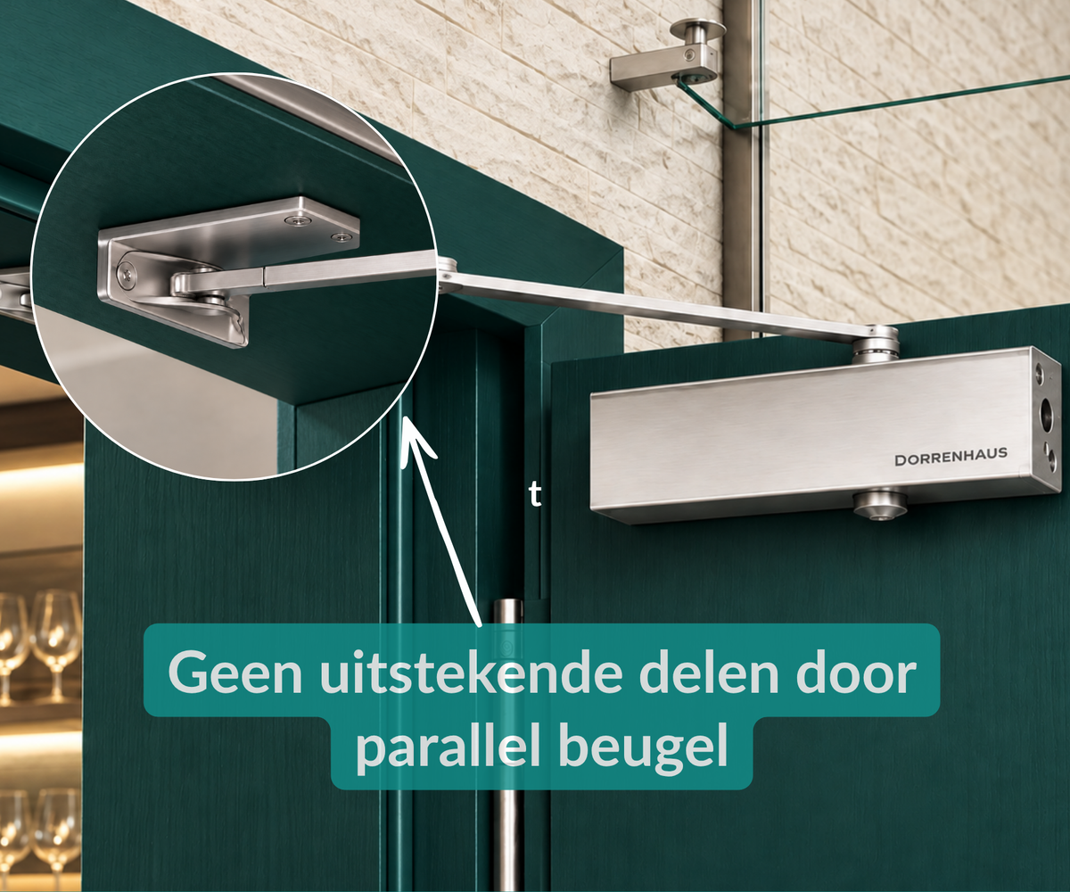 Dorrenhaus D-2025-PA deurdranger voor parallelmontage (40-100 kg)