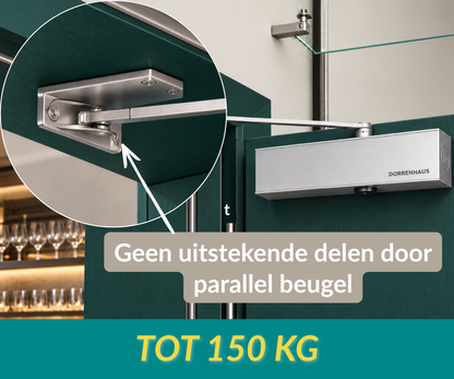 Dorrenhaus D-3036-HO-PA deurdranger voor parallelmontage met openhoudfunctie (40-150 kg)