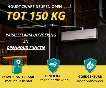 Dorrenhaus D-3036-HO-PA Türschließer für Parallelmontage mit Feststellfunktion (40-150 kg)