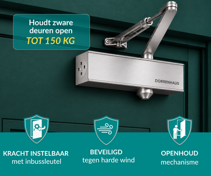 Dorrenhaus D-3036-HO deurdranger met schaararm en openhoudfunctie (40-150 kg)