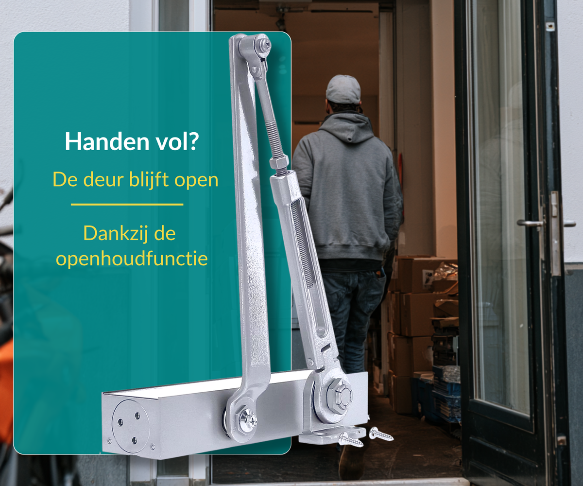 Dorrenhaus D-3036-HO deurdranger met schaararm en openhoudfunctie (40-150 kg)