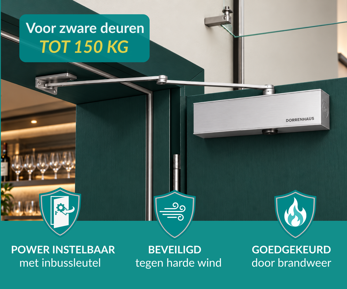 Dorrenhaus D-3036-PA deurdranger voor parallelmontage (40-150 kg)