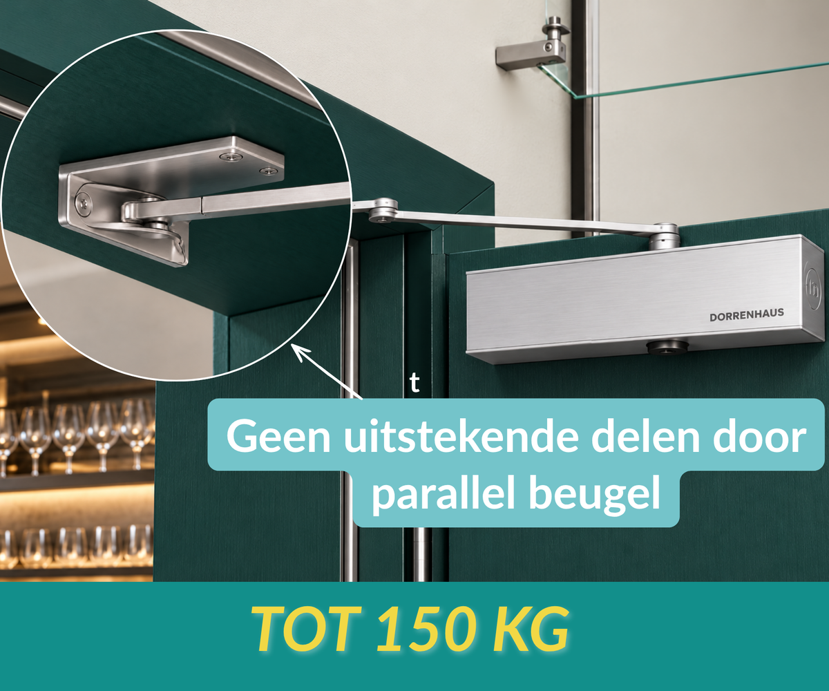 Dorrenhaus D-3036-PA deurdranger voor parallelmontage (40-150 kg)