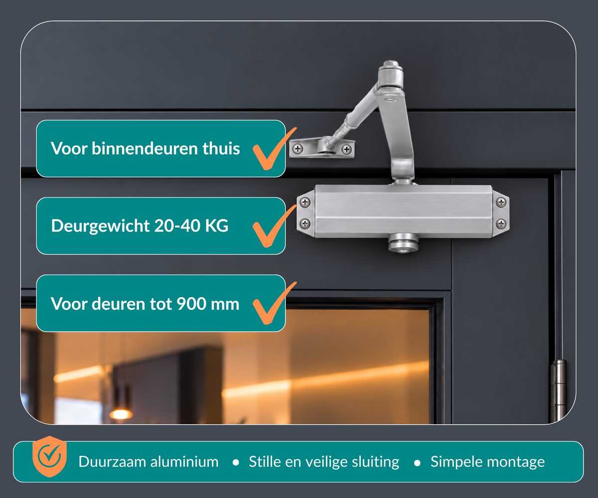 KD-051F dørlukker med saksarm (20-40 kg)