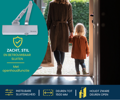 Dorrenhaus D-3036-HO Türschließer mit Scherenarm und Feststellfunktion (40-150 kg)