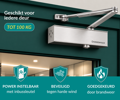 Dorrenhaus D-2025 doorcloser with scissor arm (40-100 kg)