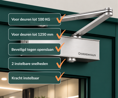 Dorrenhaus D-2025 doorcloser with scissor arm (40-100 kg)