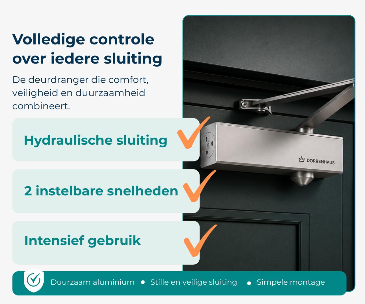 Dorrenhaus D-3036 doorcloser with scissor arm (40-150 kg)
