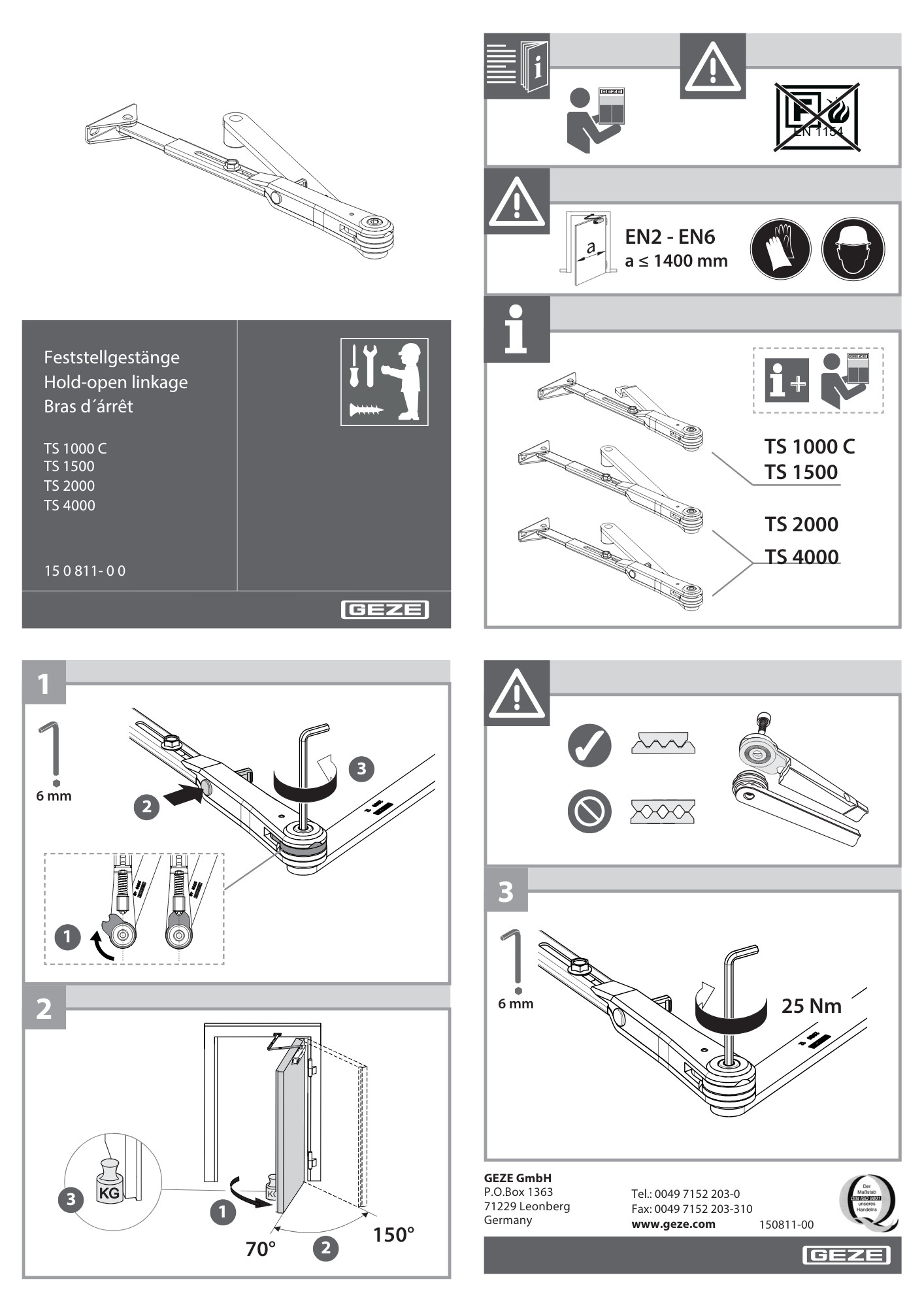 TS-2000-HO GEZE deurdranger (40-80KG)
