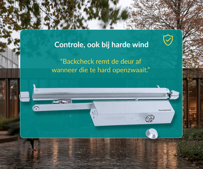 Dorrenhaus D-3036-H-HO doorcloser with slide arm and hold-open function (40-150 kg)