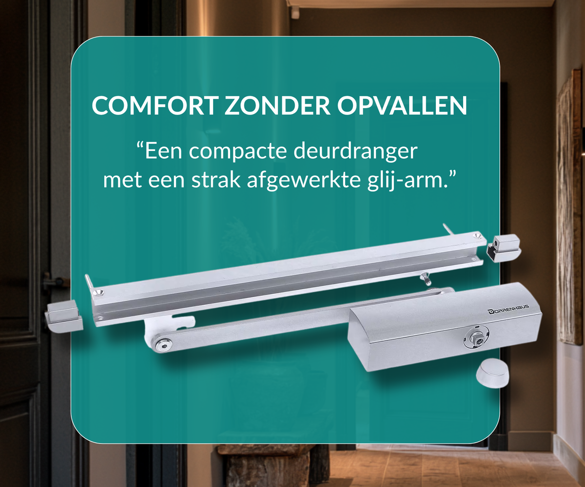 Dorrenhaus D-904-H-HO deurdranger met glij-arm en openhoudfunctie (20-60 kg)