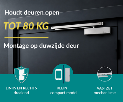Dorrenhaus D-904-H-PA-HO deurdranger voor parallelmontage met openhoudfunctie (20-80 kg)