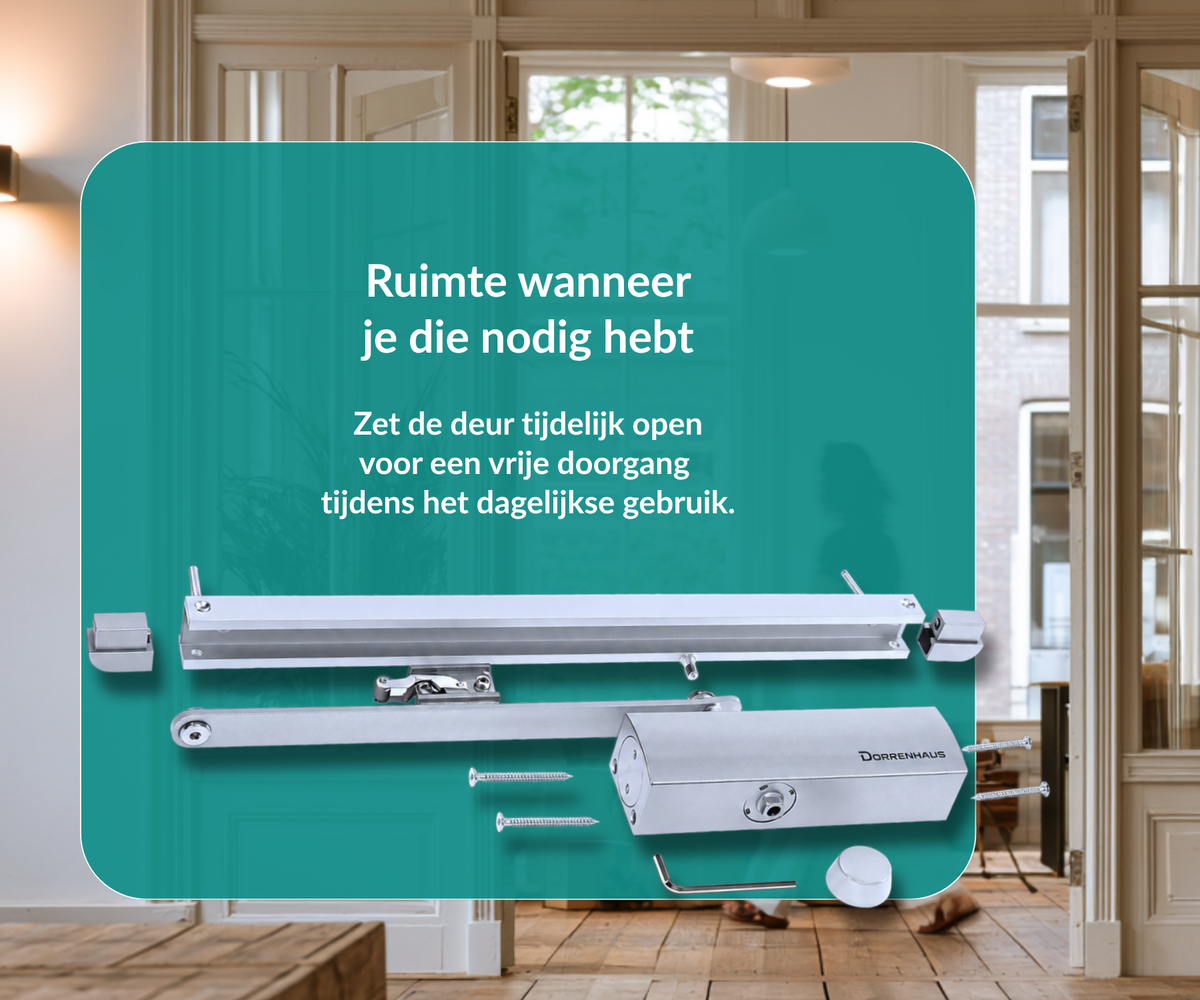 Dorrenhaus D-904-H-PA-HO deurdranger voor parallelmontage met openhoudfunctie (20-80 kg)