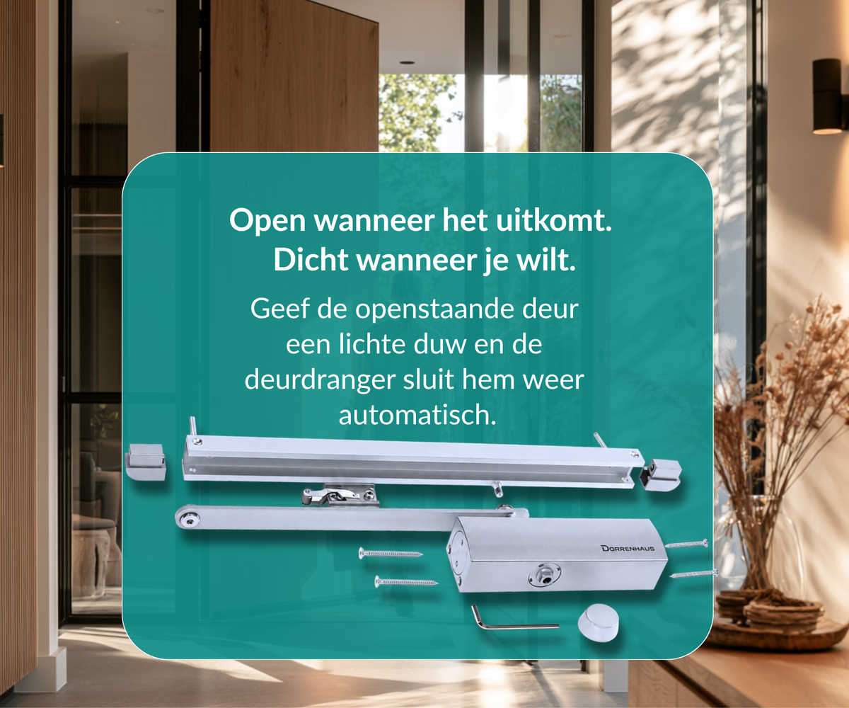 Dorrenhaus D-904-H-PA-HO deurdranger voor parallelmontage met openhoudfunctie (20-80 kg)