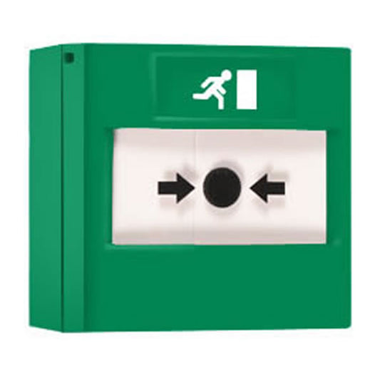 double changeover contact reset fire alarm / surface-mounted / flush-mounted green rp-gd2-11