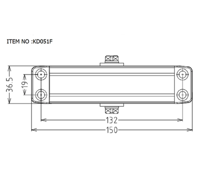 KD-051F dørlukker med saksarm (20-40 kg)