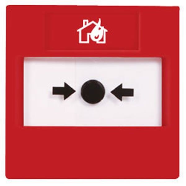 double switch reset fire alarm / flush-mounted / surface-mounted / red RP-RD2-11