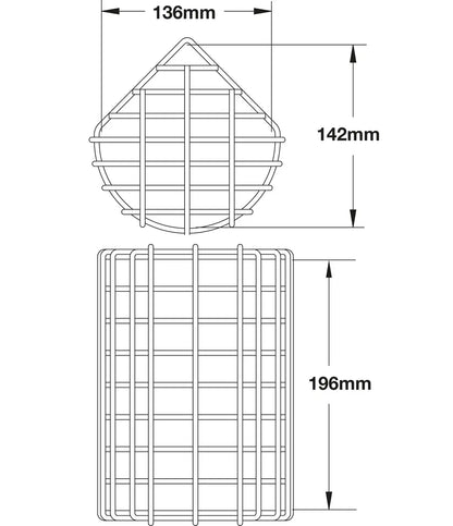 STI 9619 196mm x 136mm x 142mm dørholderbeskyttelse