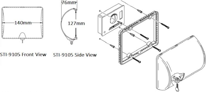 STI 9105 beschermkap thermostaat polycarbonaat