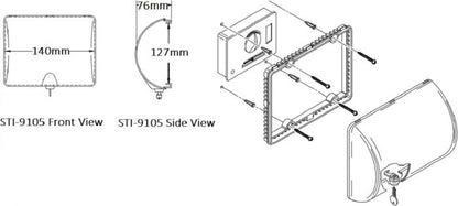 STI 9105 beschermkap thermostaat polycarbonaat